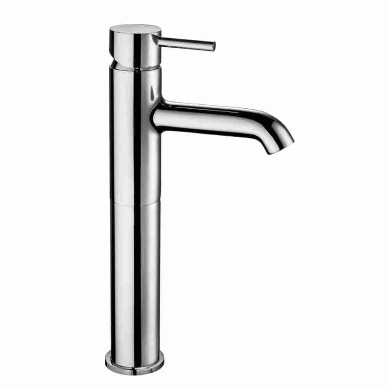 HIGH SINGLE-LEVER MIXER FOR WASHBASIN WITH 1” 1/4 CLICK-CLACK DRAIN AND FULL-COVERAGE CAP.