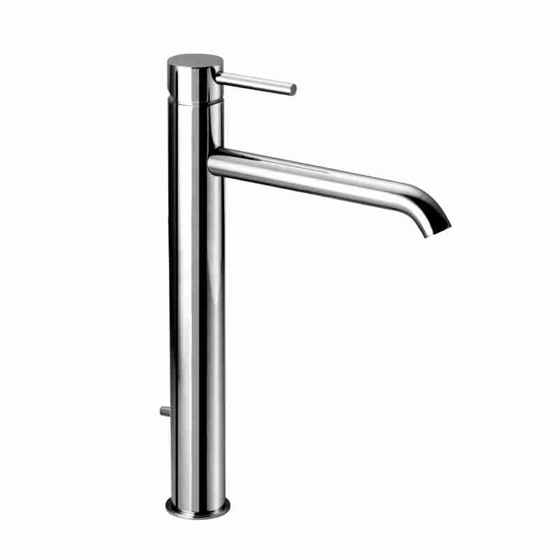 MISCELATORE MONOCOMANDO ALTO PER LAVABO SENZA SCARICO.