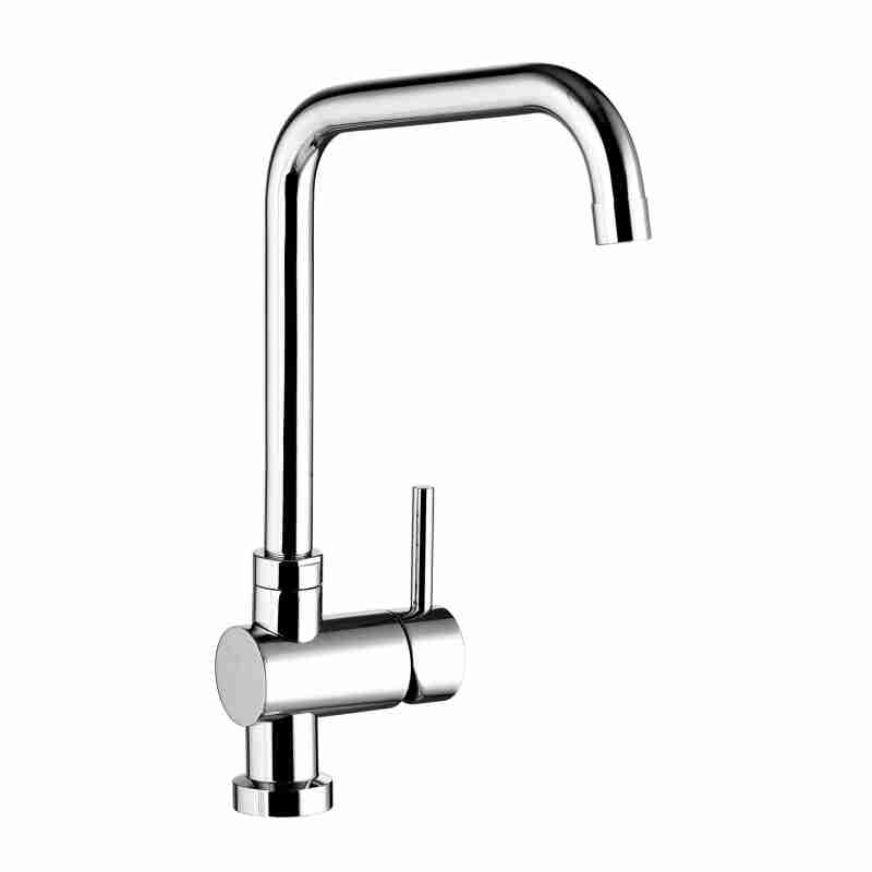 MISCELATORE MONOCOMANDO PER LAVELLO CON BOCCA GIREVOLE.