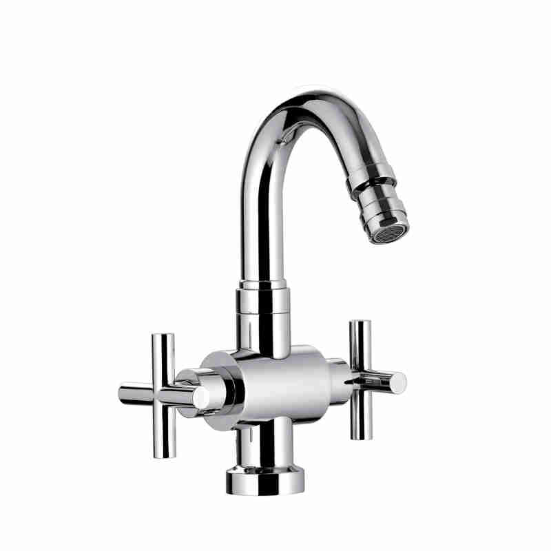 SINGLE-HOLE BIDET GROUP WITH SWIVEL SPOUT, 1" 1/4 CLICK-CLACK DRAIN AND FULL-COVERAGE CAP.
