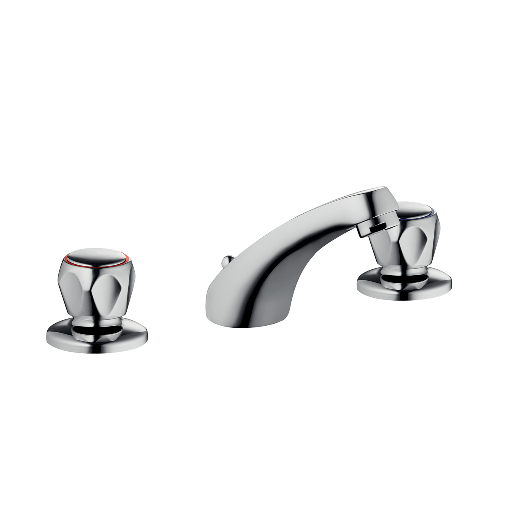 BATTERIA PER LAVABO 3 FORI CON SCARICO DA 1" 1/4.