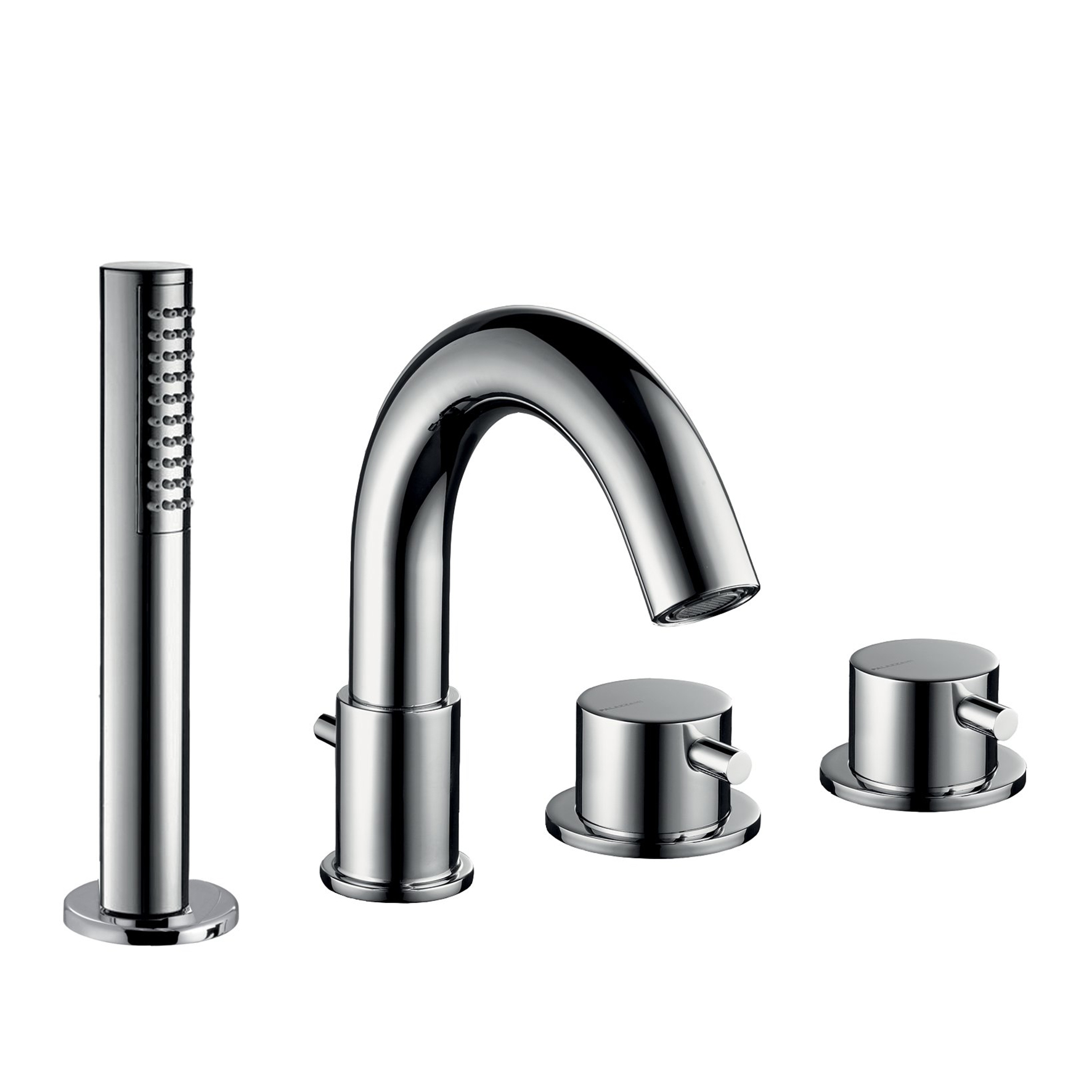 SET DE BAIN 4 TROUS AVEC ROBINETS, BEC INVERSEUR, TUYAU GLISS 1,5M ET MANETTE DE DOUCHE.
