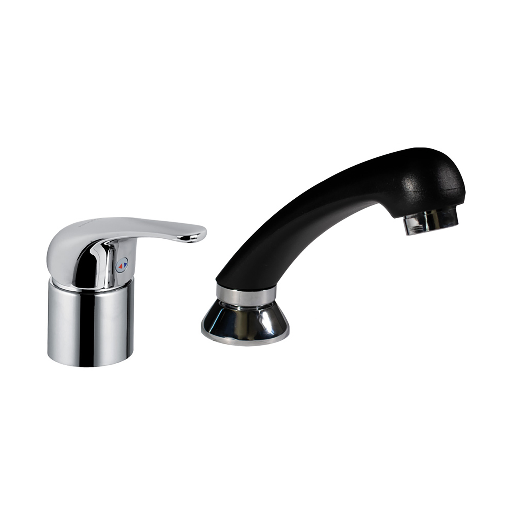SINGLE-LEVER MIXER FOR HAIRDRESSERS WITH PULL-OUT SHOWER HEAD.