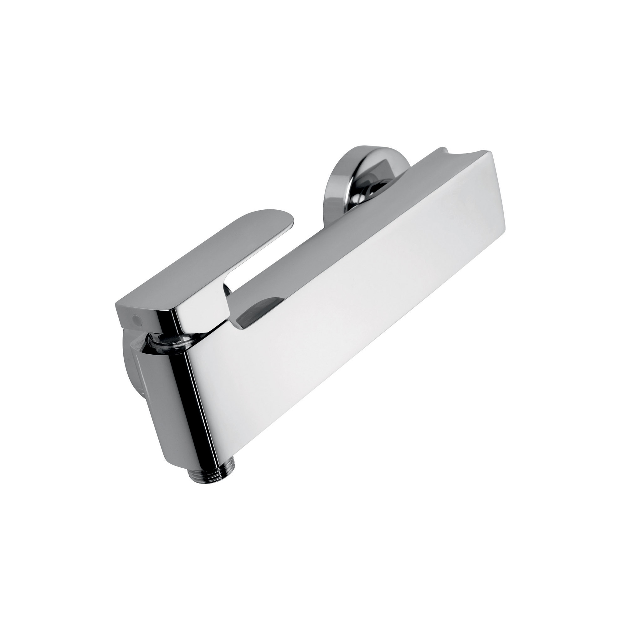 SINGLE-LEVER SHOWER MIXER WITH INTEGRATED SHOWER SUPPORT, WITHOUT HOSE OR SHOWER HEAD.