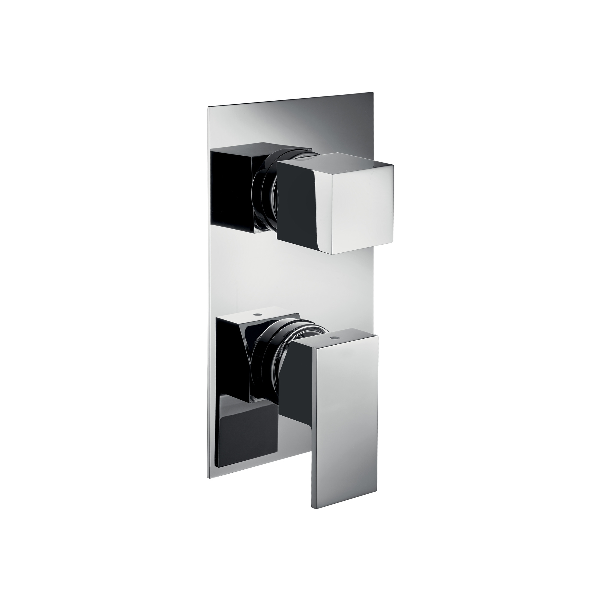 EXTERNAL PARTS FOR COMPLETE BUILT-IN SINGLE-LEVER MIXER FOR MULTI-FUNCTION SHOWER WITH 2-OUTLET DIVERTER AND CERAMIC DISCS.