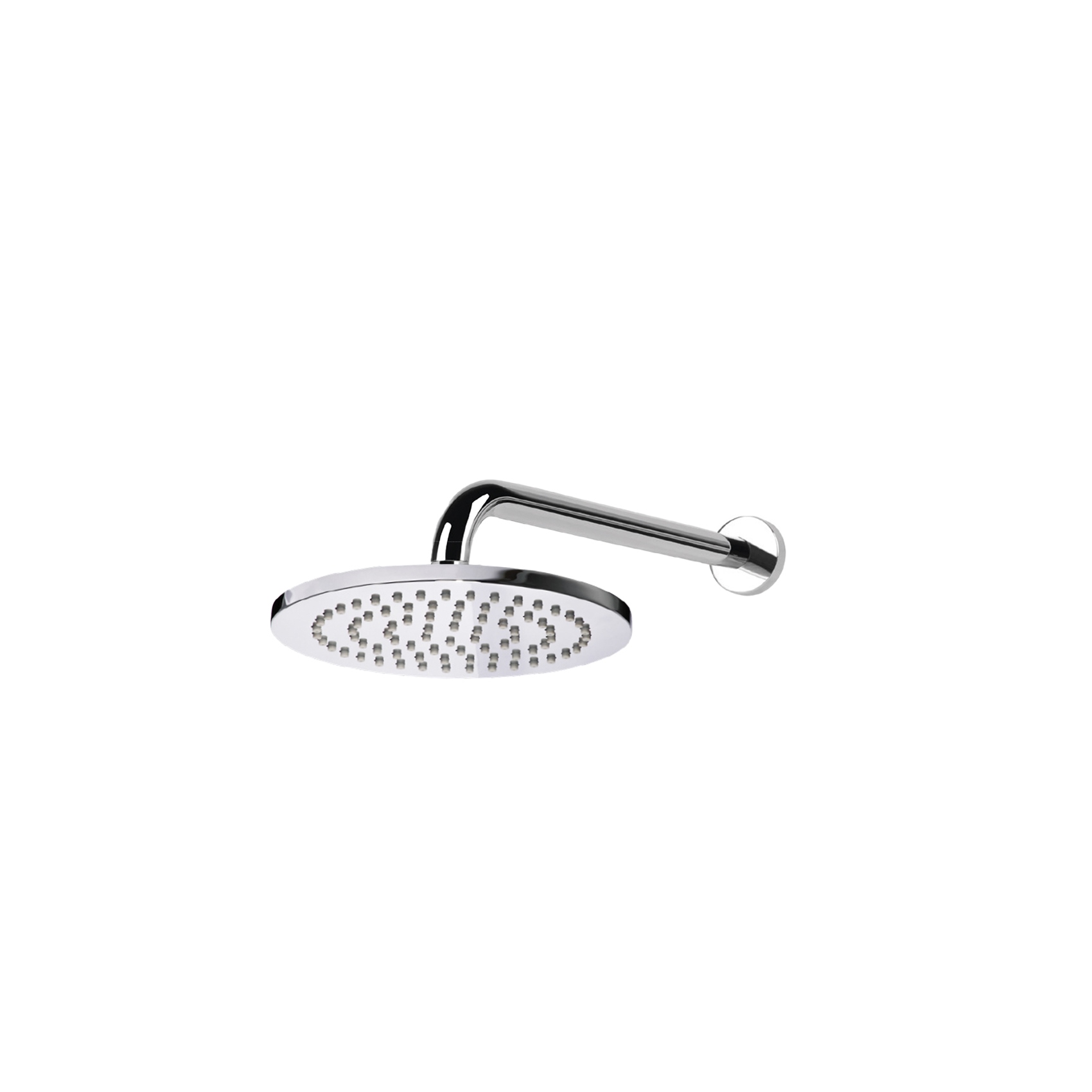 ROUND BRASS SHOWER HEAD, Ø 150MM, HORIZONTAL BRASS ARM.