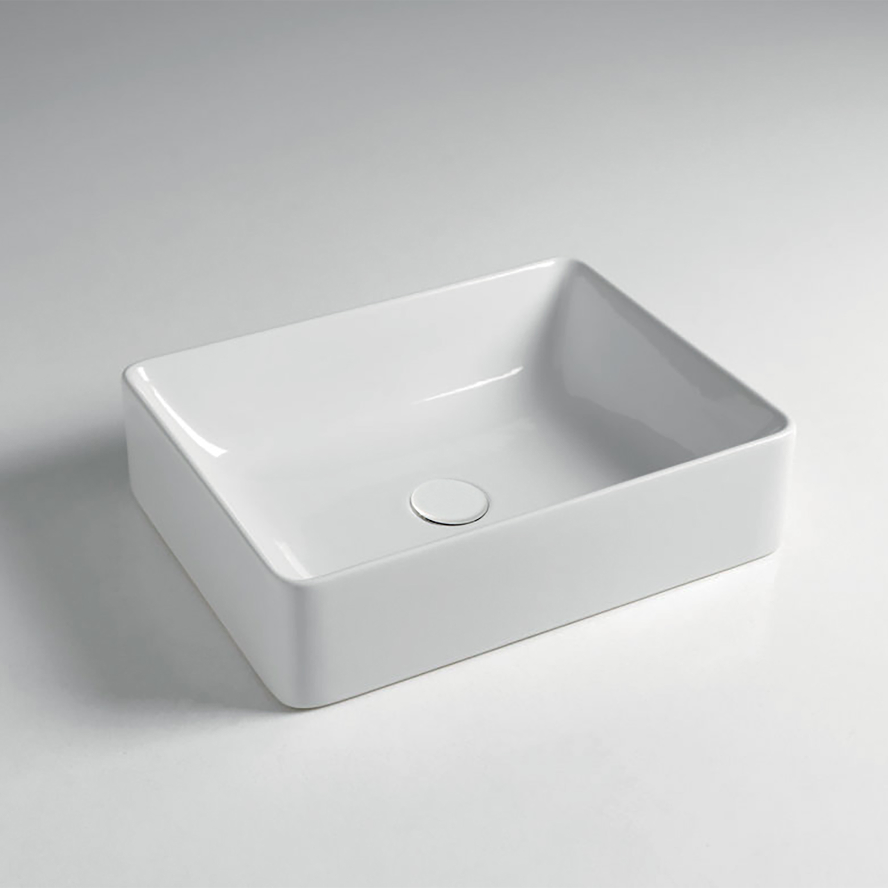 COUNTERTOP WASHBASIN WITHOUT OVERFLOW,