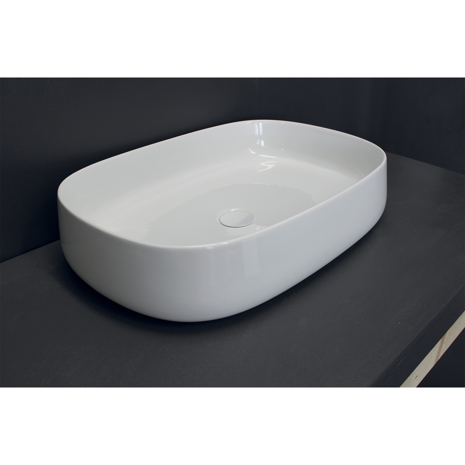 COUNTERTOP WASHBASIN WITHOUT OVERFLOW