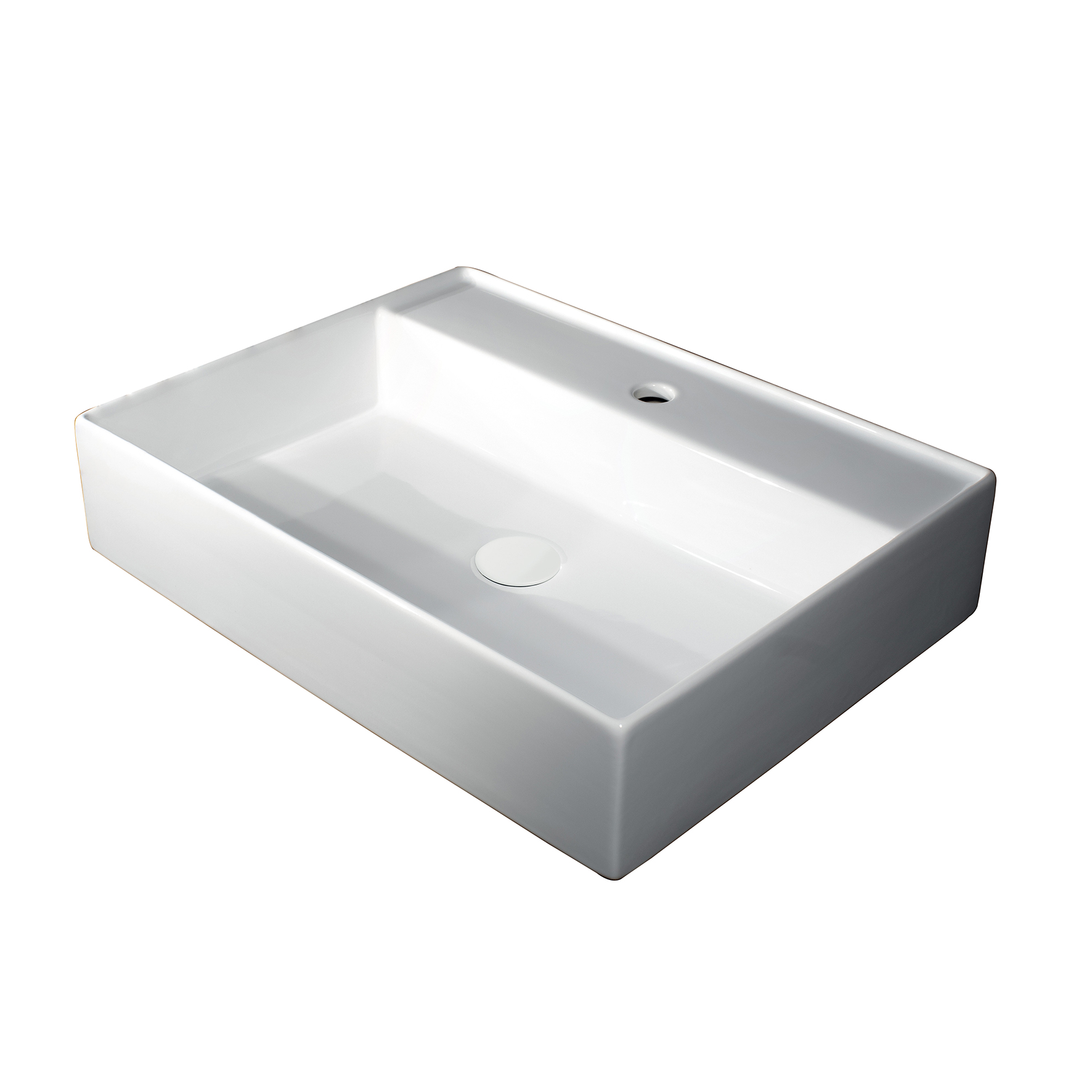 COUNTERTOP OR WALL-HUNG WASHBASIN WITHOUT OVERFLOW,
