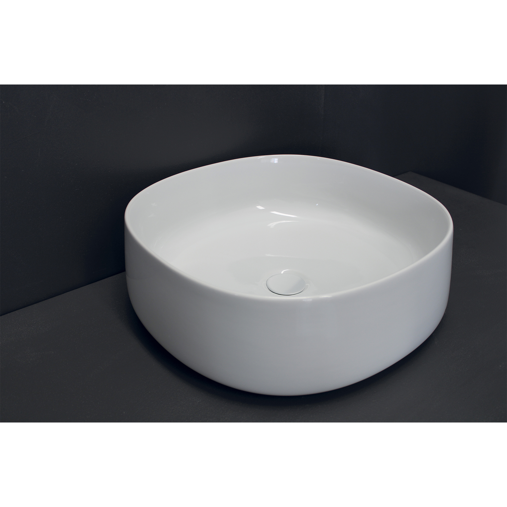 COUNTERTOP WASHBASIN, WITHOUT OVERFLOW.