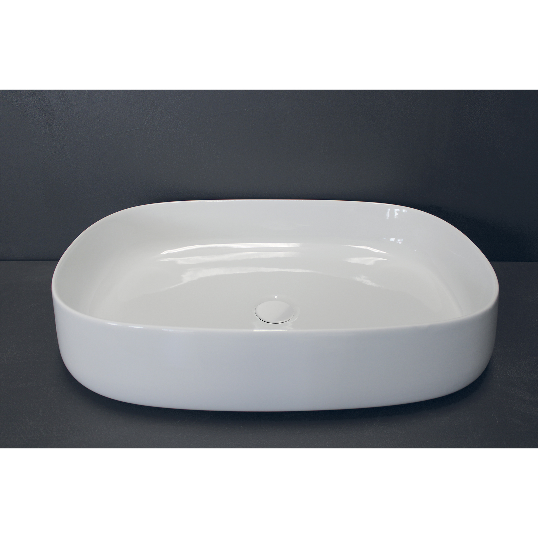 COUNTERTOP WASHBASIN, WITHOUT OVERFLOW.