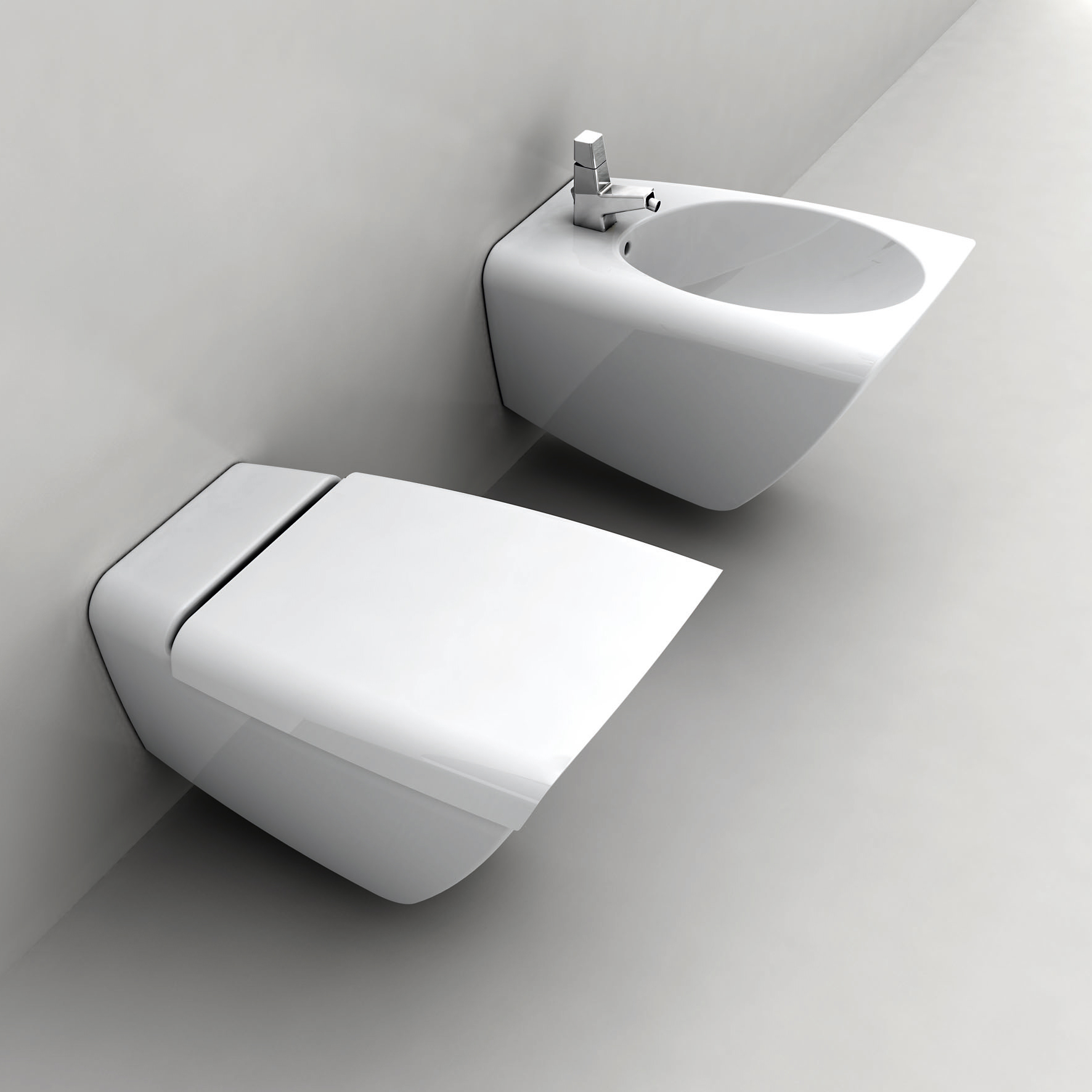 SUSPENDED WC, WITHOUT SEAT.