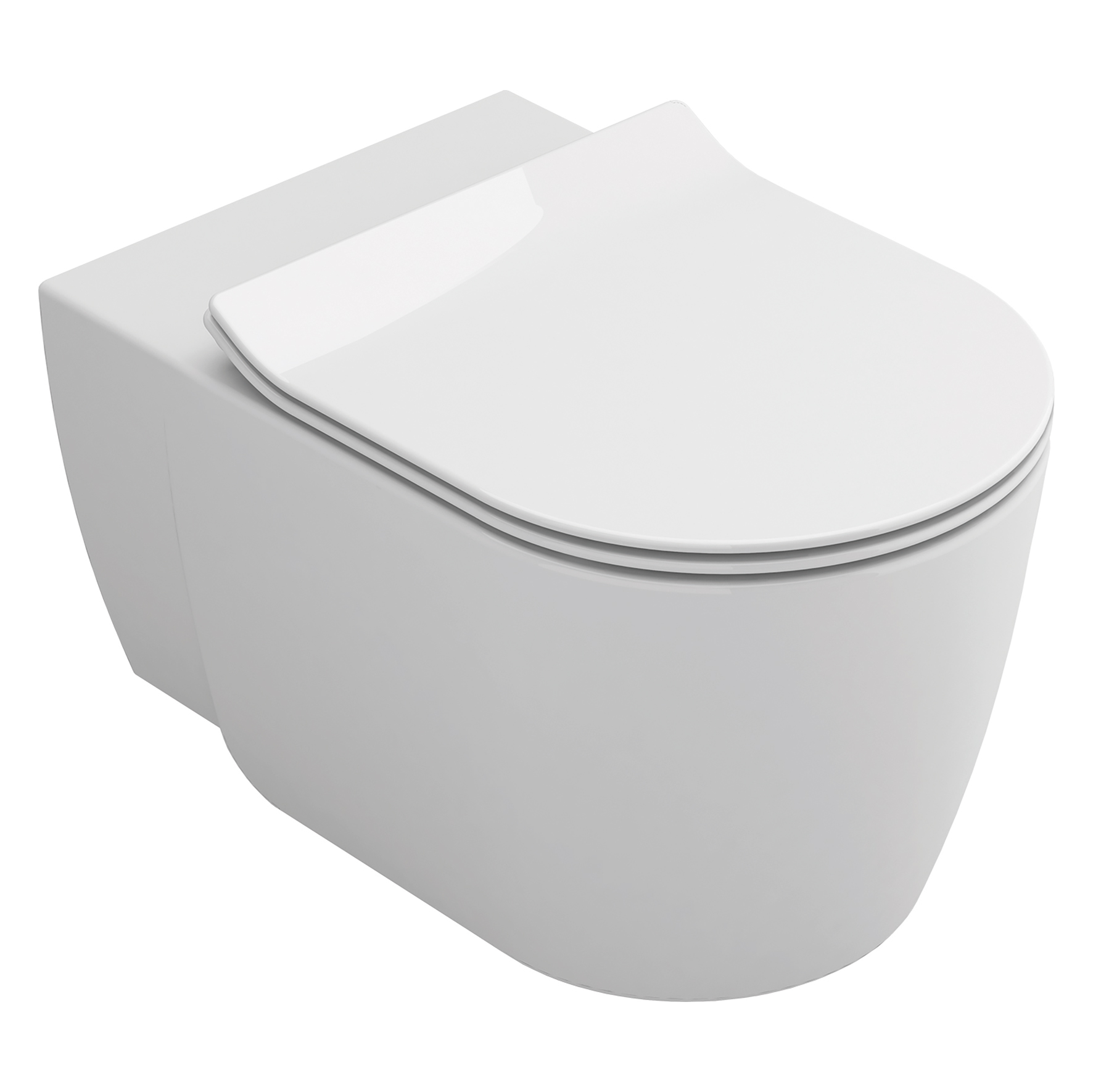 WALL-HUNG WC WITHOUT SEAT.