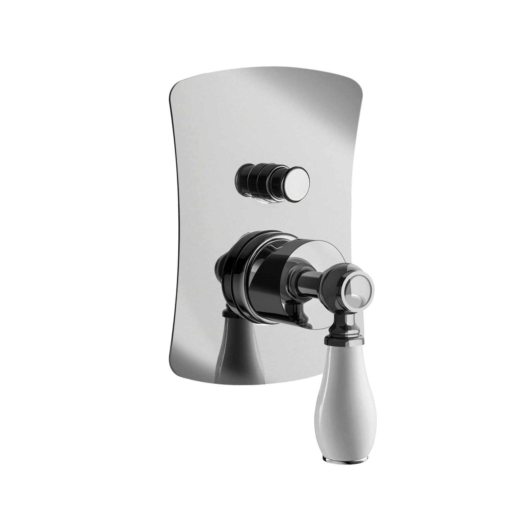 SOLO PARTI ESTERNE PER MISCELATORE MONOCOMANDO DA INCASSO PER VASCA-DOCCIA CON DEVIATORE AUTOMATICO.