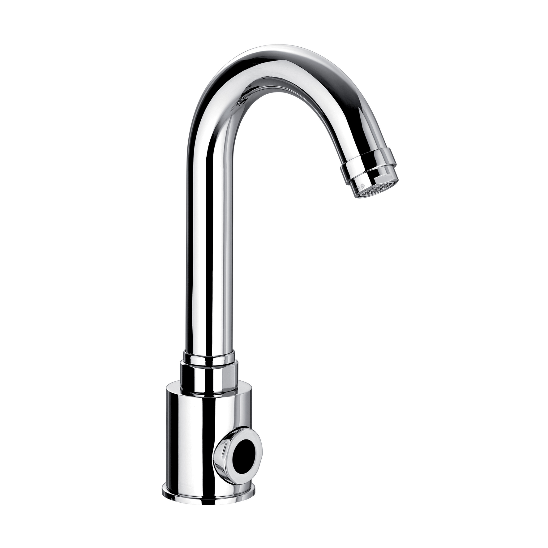 ROBINET D'ÉVIER ÉLECTRONIQUE AVEC COMMANDE PAR PHOTOCELLULE ÉLECTRONIQUE, SYSTÈME ANTI-VANDALISATION, ROBINETS À FILTRE, SANS VIDANGE. ROBINET D'EAU SIMPLE AVEC ÉLECTROVANNE BISTABLE (1 ARRIVÉE EAU FROIDE, CHAUDE OU MÉLANGÉE) ET ALIMENTATION PAR BATTERIE LITHIUM 6V.