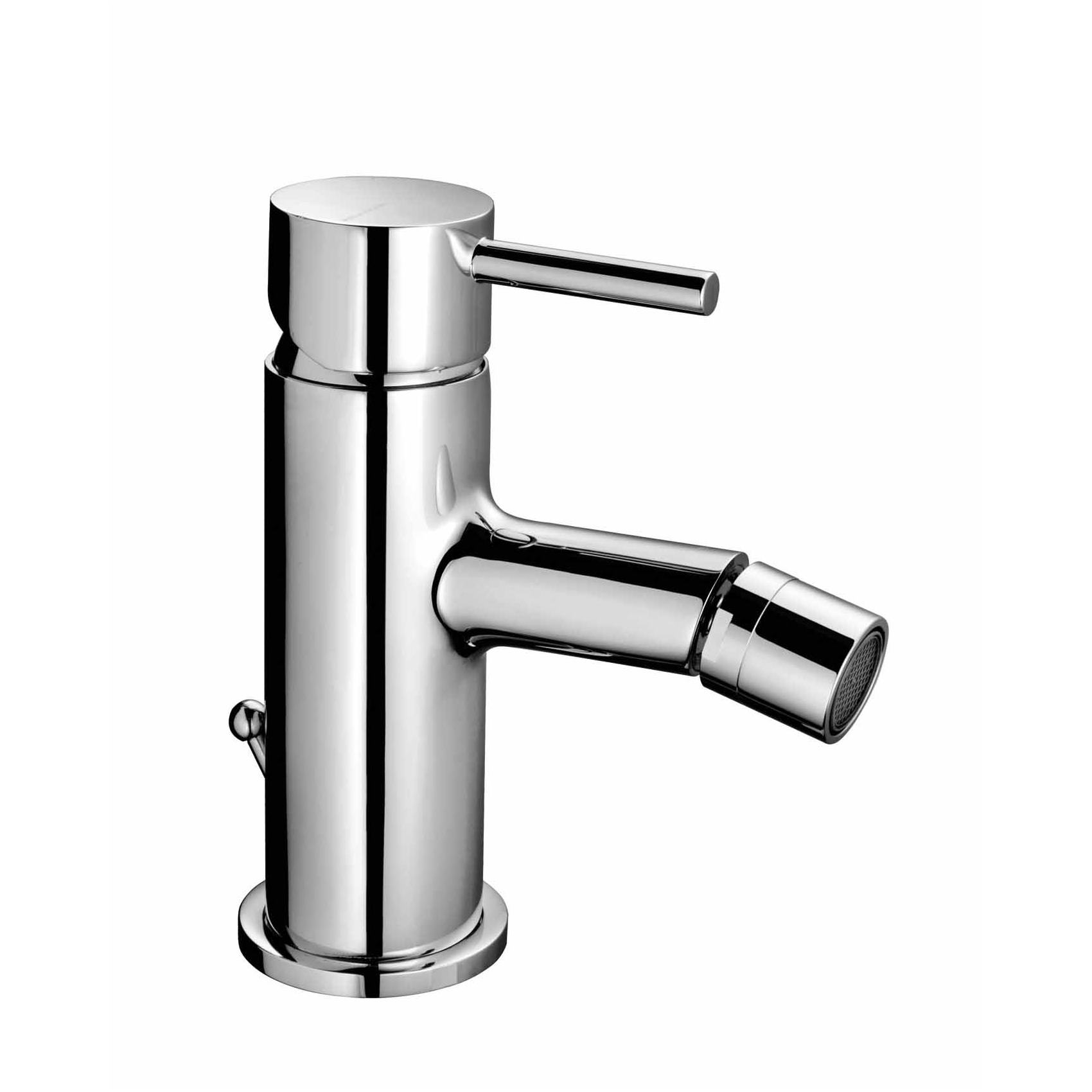 Einhebel-Bidetmischer mit Ablaufgarnitur 1" 1/4. Mit Schläuchen