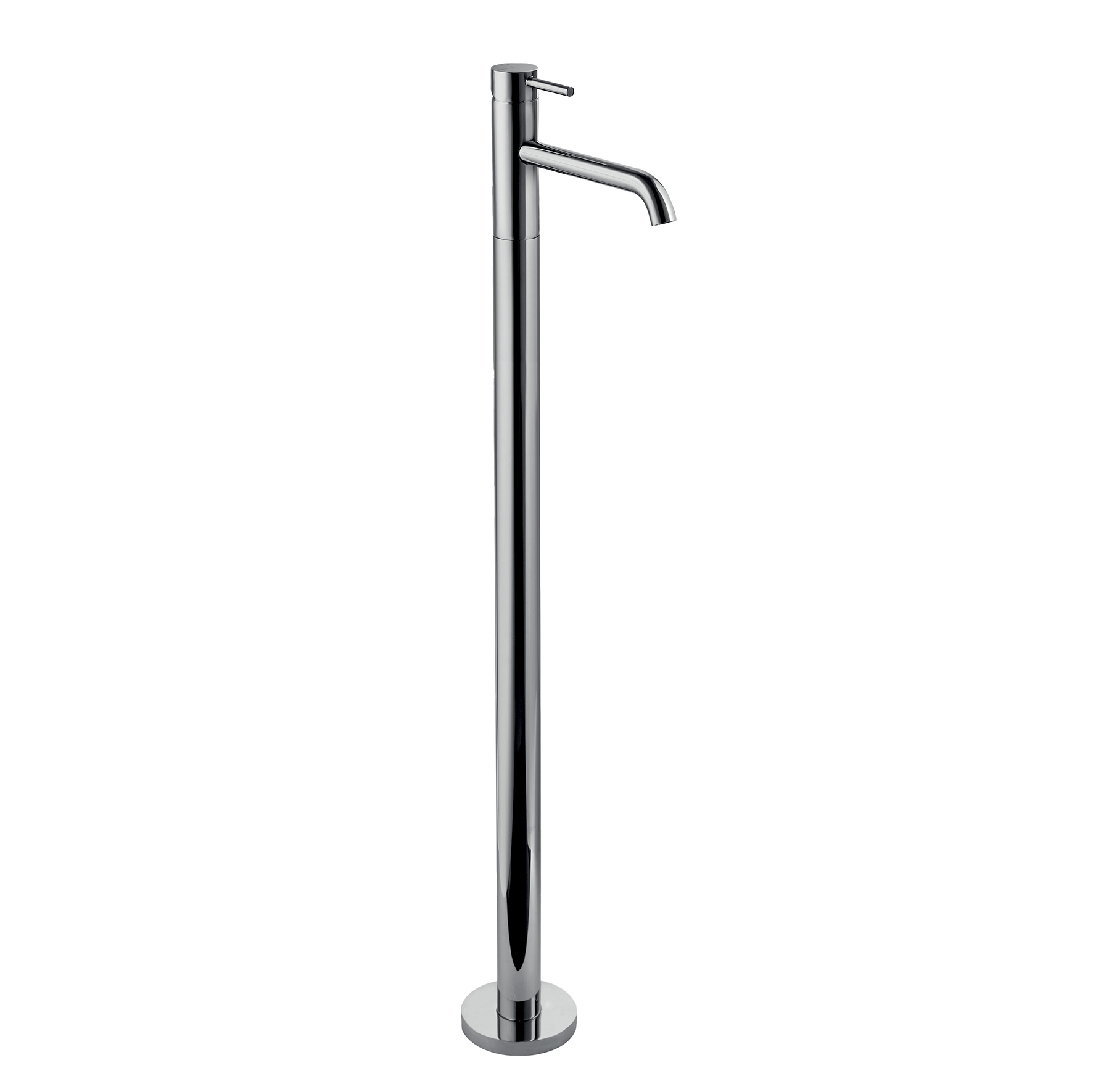 ONLY EXTERNAL PARTS COMPLETE FLOOR-MOUNTED SINGLE-LEVER MIXER FOR WASHBASIN.