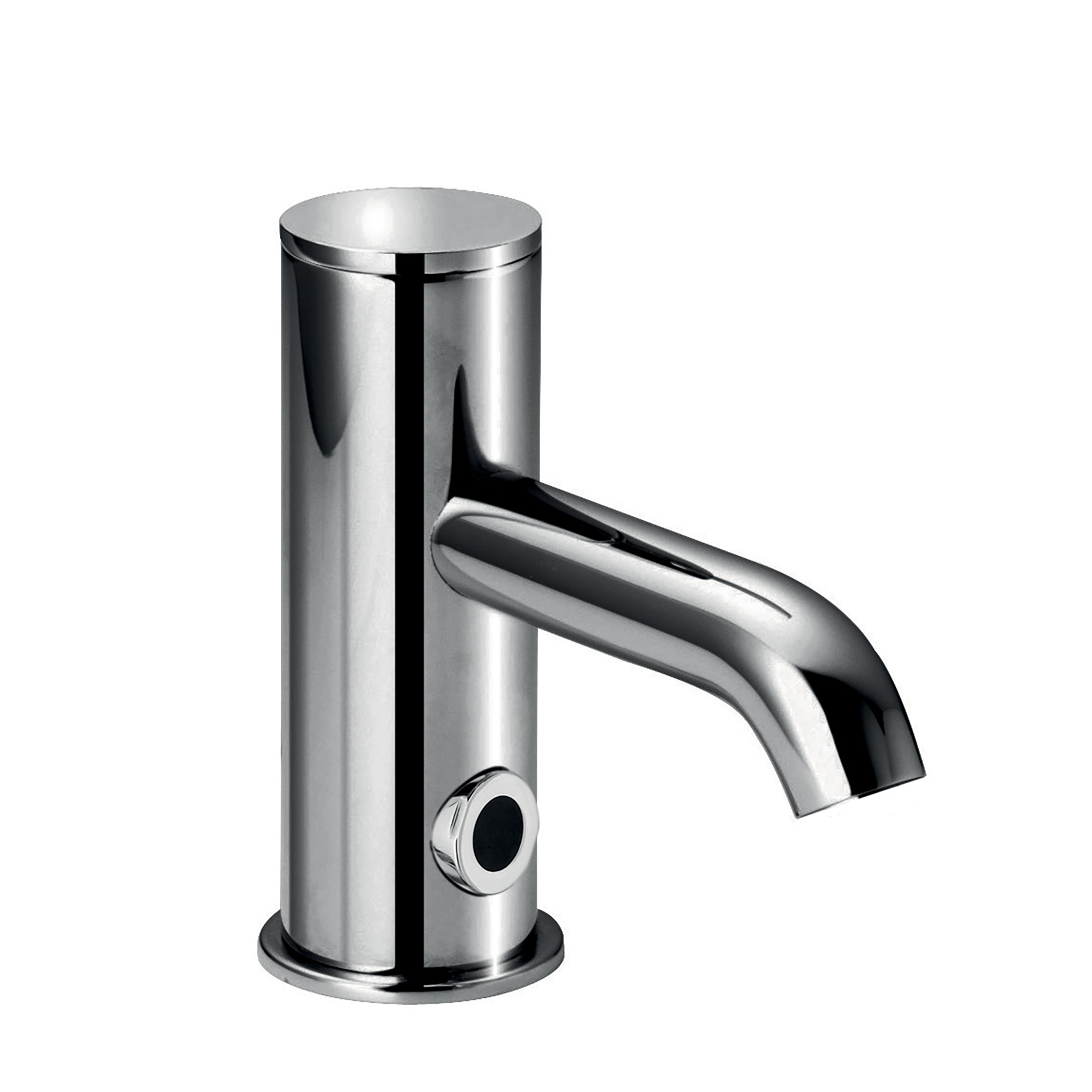 MISCELATORE ELETTRONICO PER LAVABO CON COMANDO A FOTOCELLULA ELETTRONICA, REGOLAZIONE MANUALE DELLA TEMPERATURA, SENZA SCARICO.