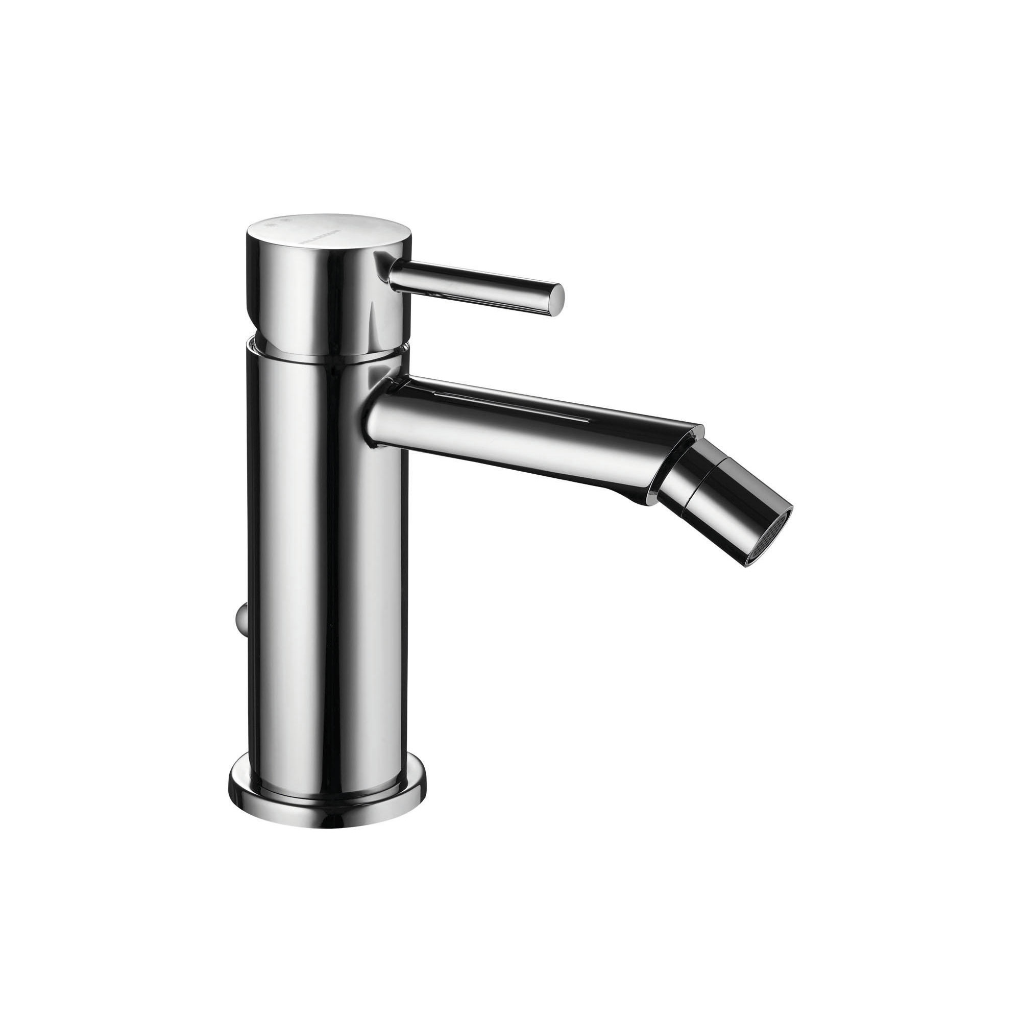 MEZCLADOR MONOMANDO PARA BIDET CON DESAGÜE DE 1" 1/4. CON MANGUERAS FLEXIBLES.