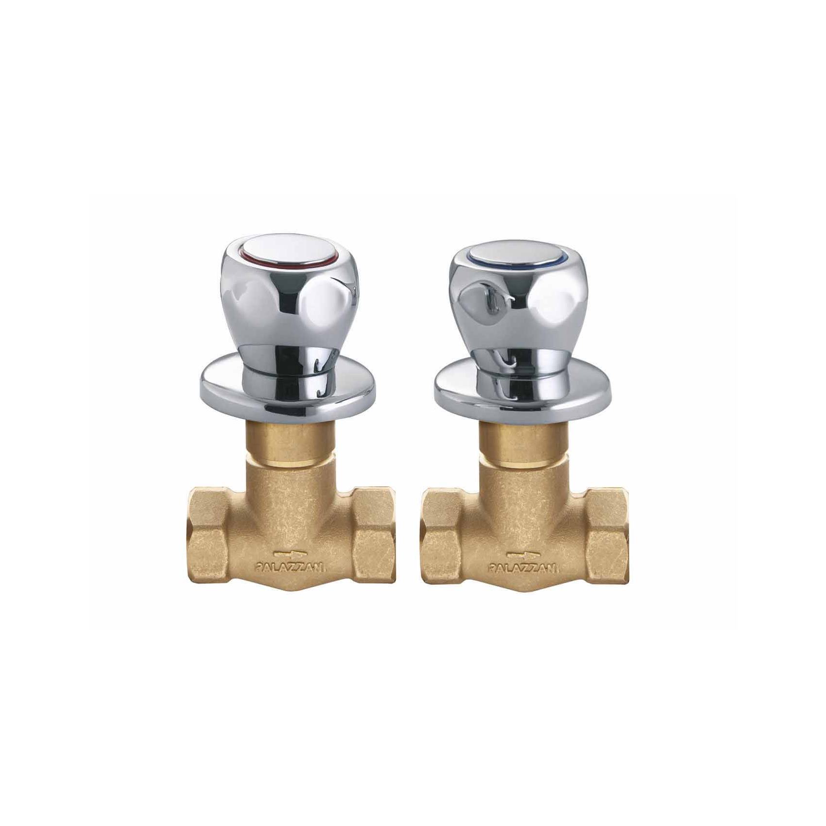 PAIRE DE ROBINETS DROITS À ENCASTRER 1/2".