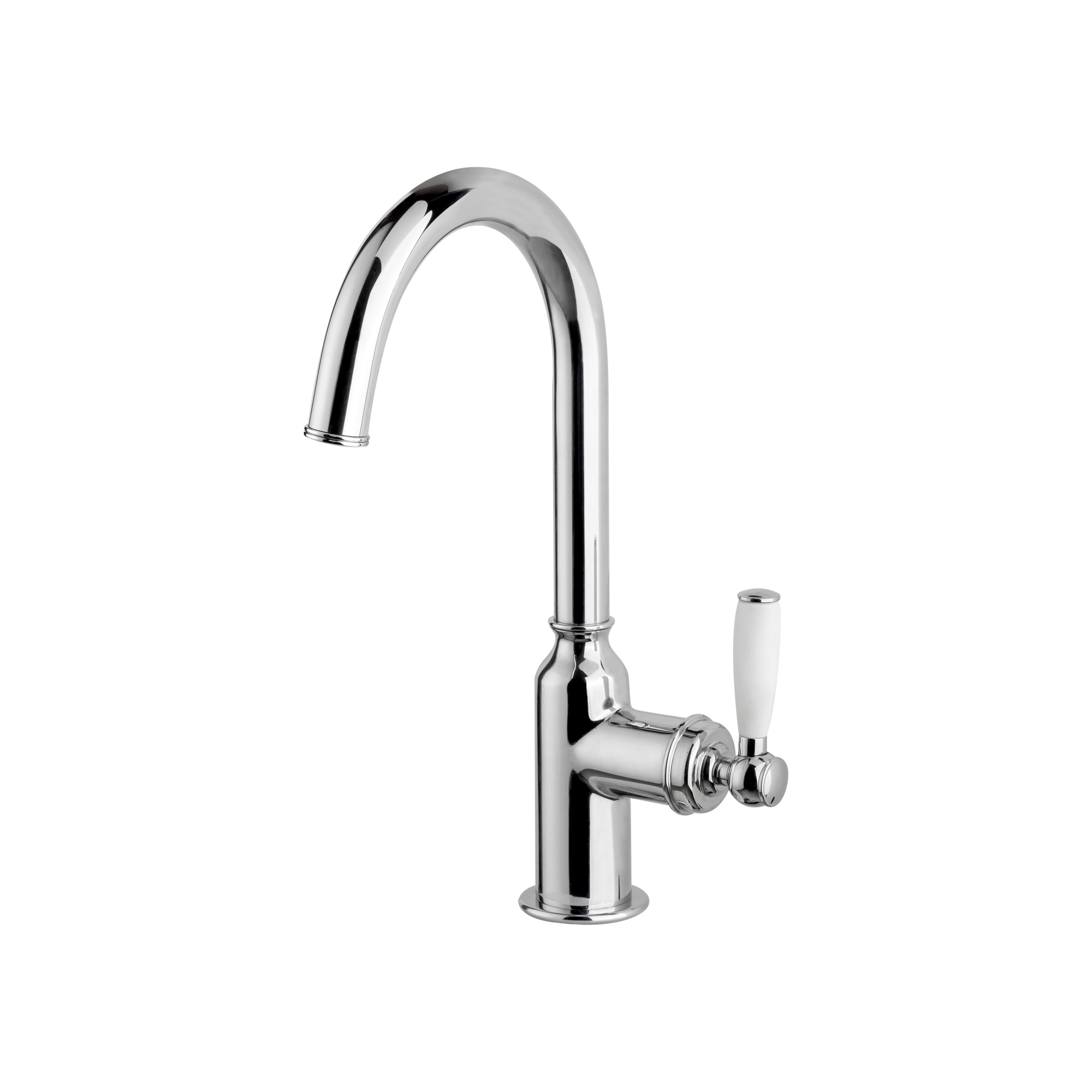 MISCELATORE MONOCMANDO PER LAVABO CON BOCCA GIREVOLE.
