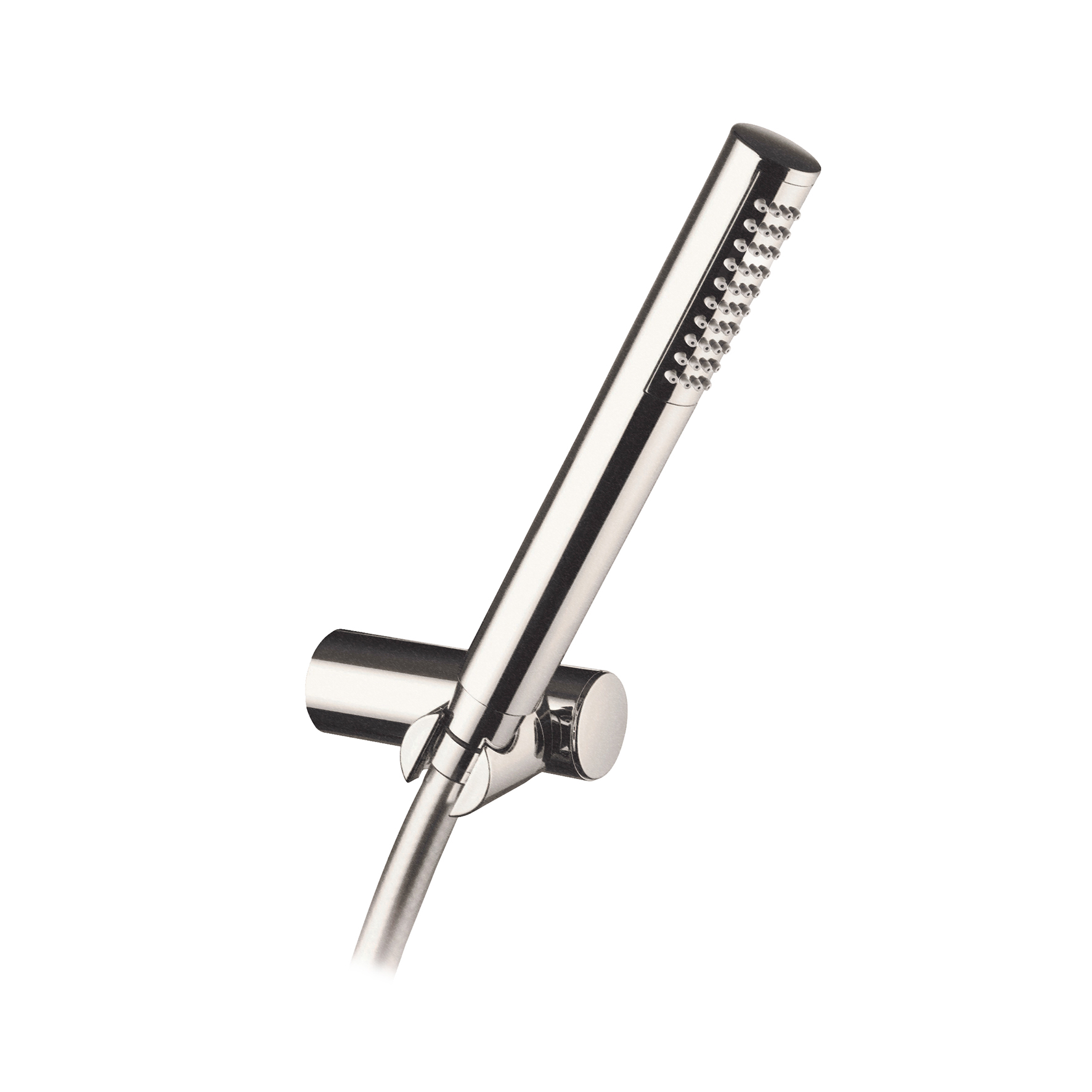 ADJUSTABLE SHOWER BRACKET IN ABS WITH 1.5M FLEXIBLE HOSE AND ABS SHOWER HEAD Ø 26MM.
