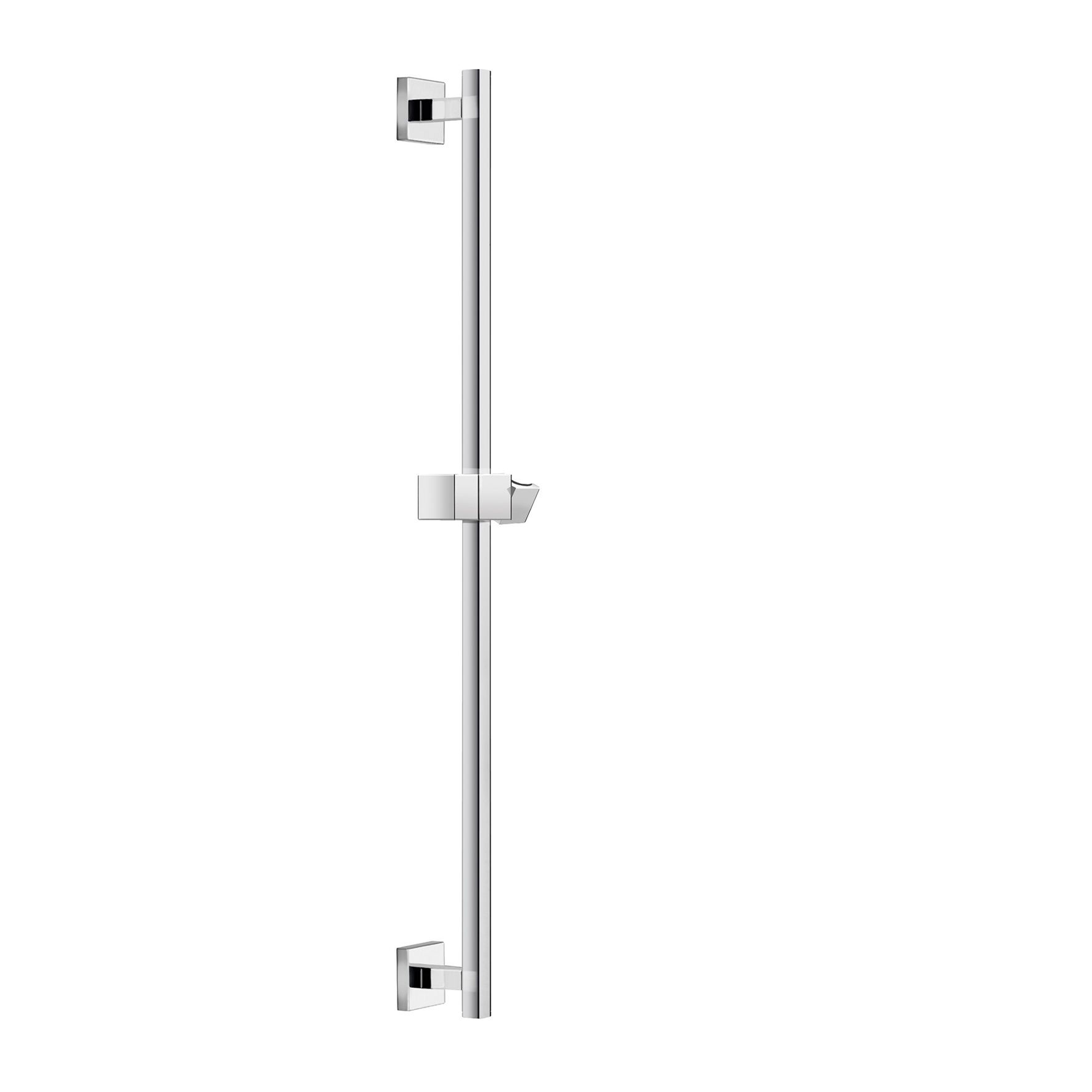 BRASS SHOWER ROD, 16X16MM, WITH ADJUSTABLE ABS SHOWER BRACKET.