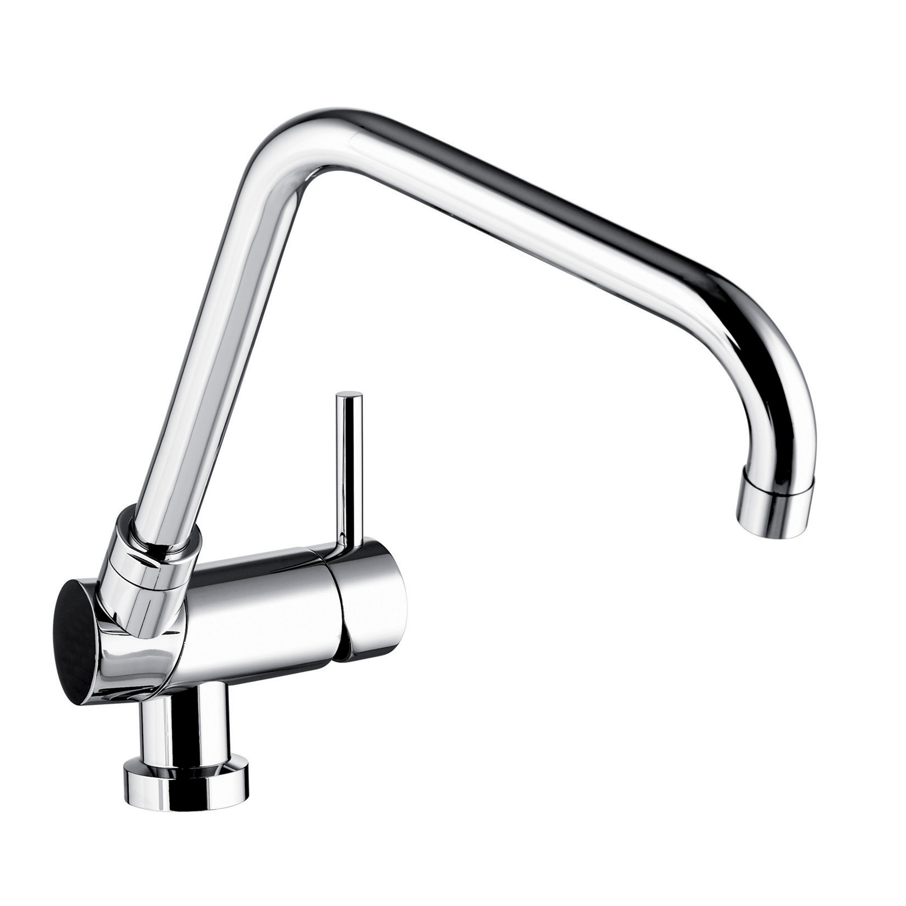 MEZCLADOR MONOCOMANDO DE FREGADERO CON CAÑO GIRATORIO Y PLEGABLE.