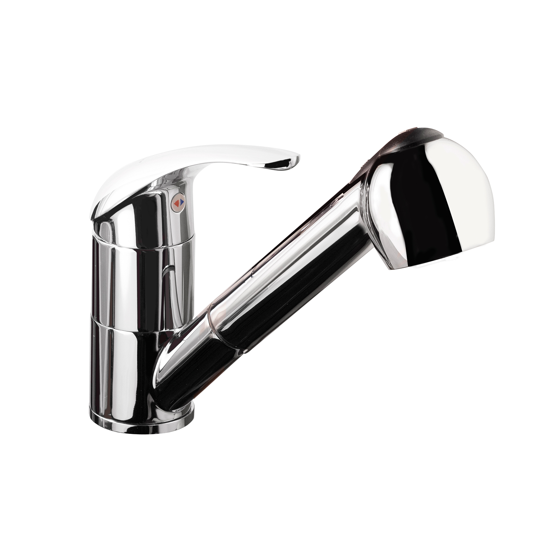 MITIGEUR D'ÉVIER MONOCOMMANDE AVEC DOUCHE EXTRAITABLE.