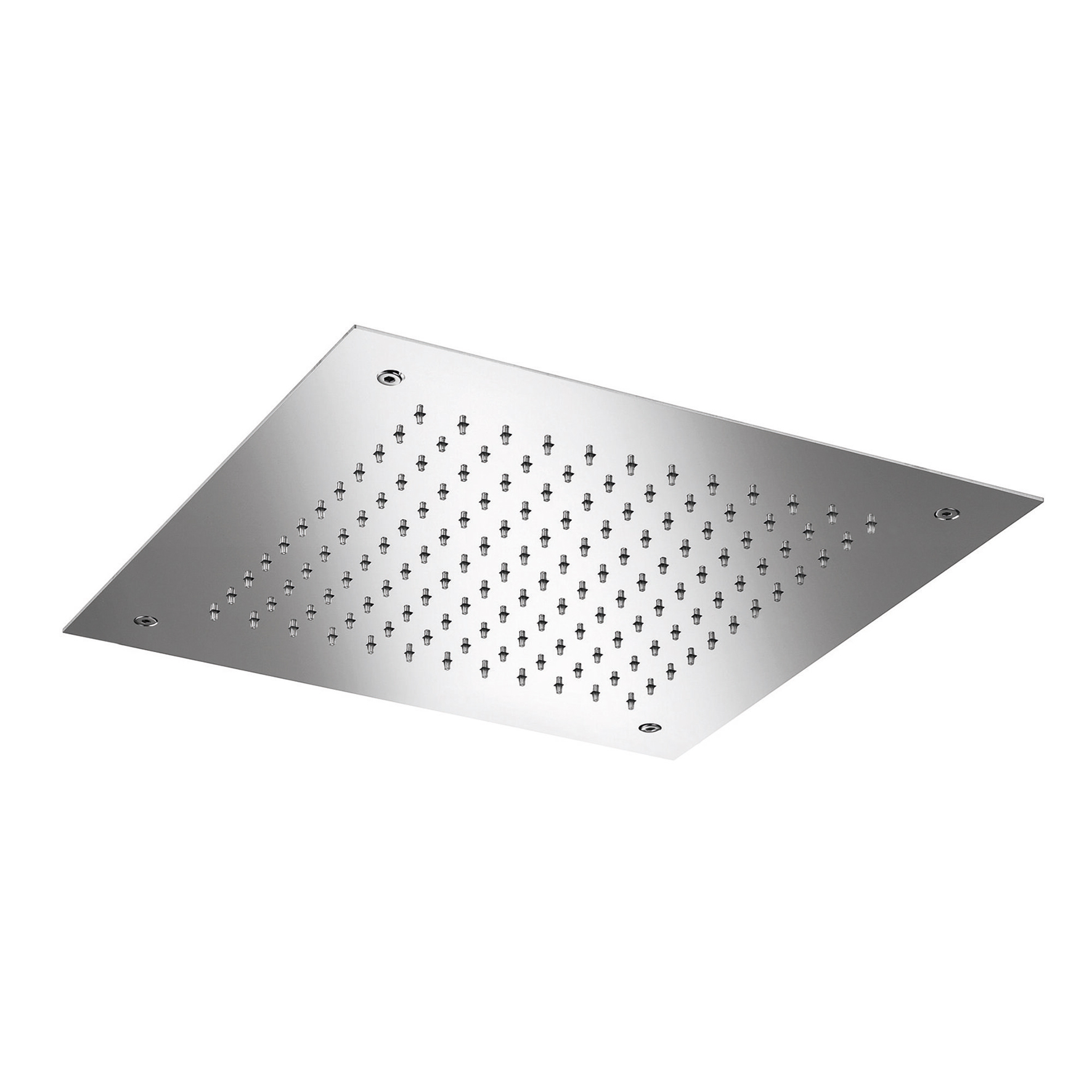 POMME DE DOUCHE CARRÉE EN ACIER INOXYDABLE, 380X380MM, MONTÉE AU PLAFOND.