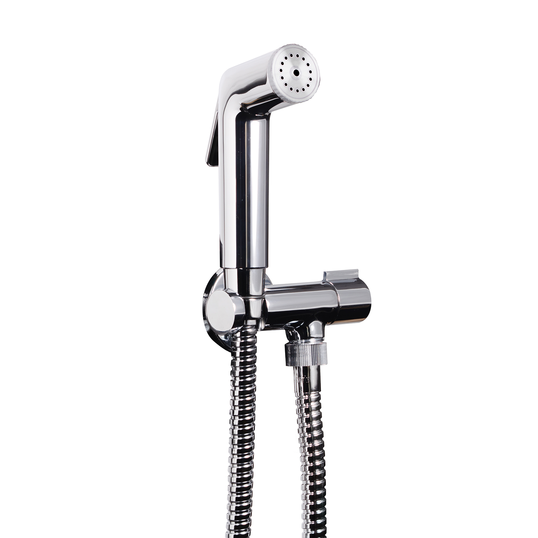 TOMA DE AGUA DE LATON CON GRIFO INTEGRADO, MANGUERA FLEXIBLE DE 1,2M Y HIDROCEPILLO ABS DE 2 JETS.