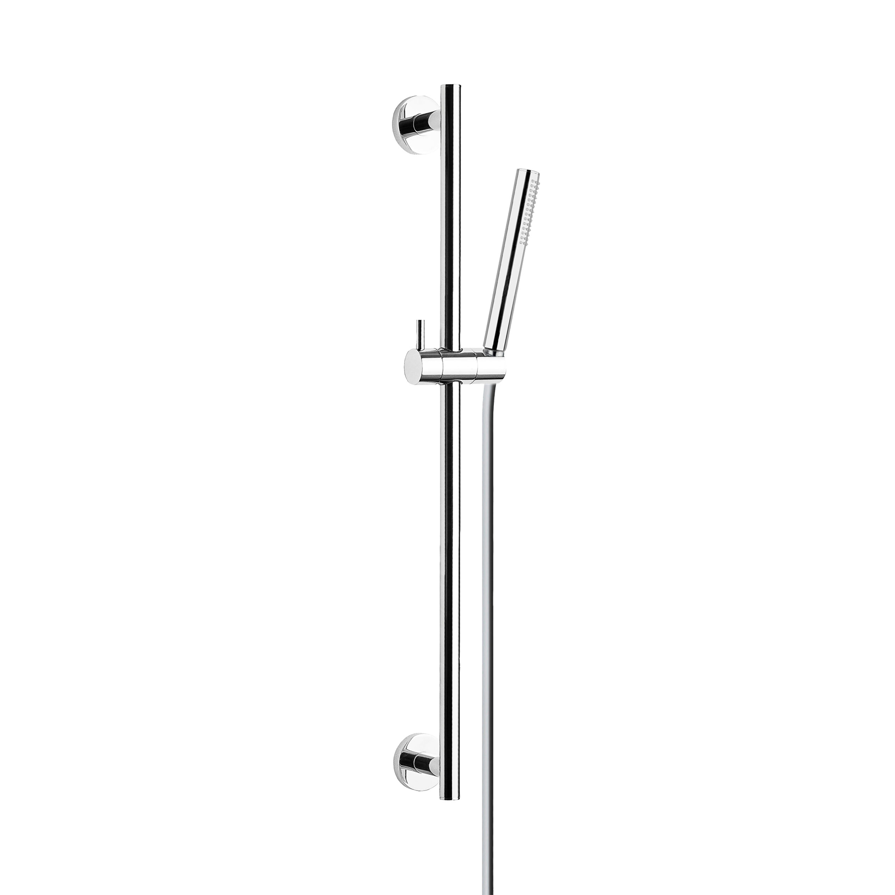 BARRA DE DUCHA DE LATON, D.20MM, CON SOPORTE DE DUCHA DE LATON, MANGUITO DE DUCHA DE DOBLE ENGARZADO DE 1,5M Y MANGO DE DUCHA DE LATON.