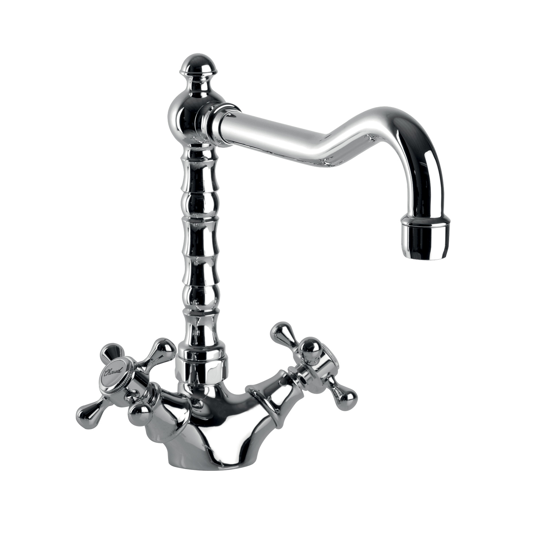 SINGLE-HOLE SINK MIXER WITH SWIVEL SPOUT.