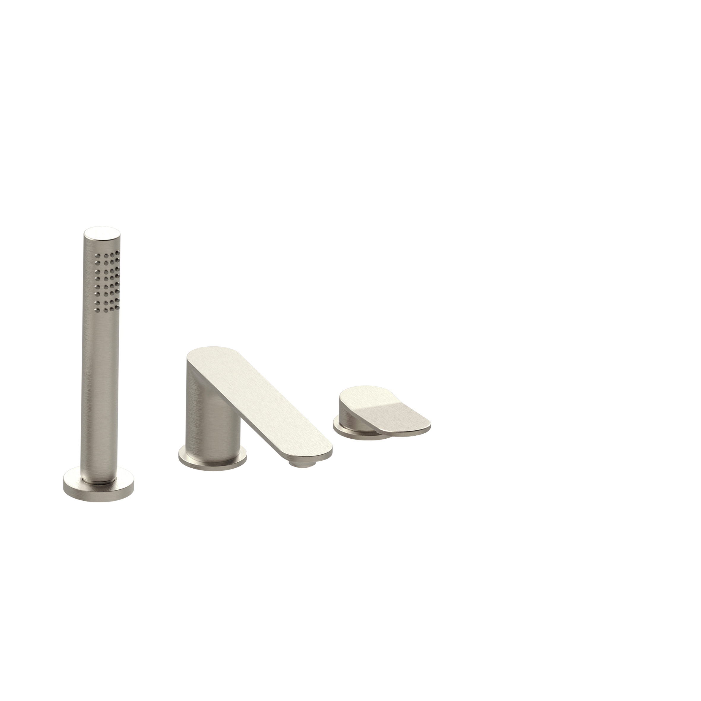 3-HOLE BATH EDGE MIXER WITH SINGLE-LEVER MIXER, DIVERTER SPOUT, 1.5M GLISS HOSE AND SHOWER HEAD.